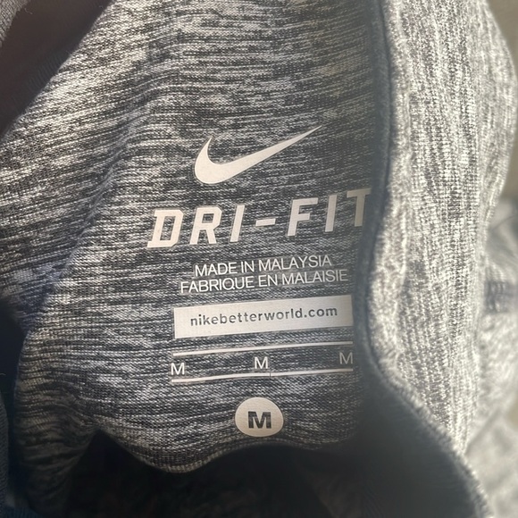 Nike Dri-Fit Size Medium Heathered Grey 1/4 Zip Pullover Top - Picture 4 of 7